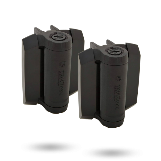 D&D TECH TRUCLOSE TCHD1A HVY DUTY HINGE - 2 ALIGN LEG BLK TRIM