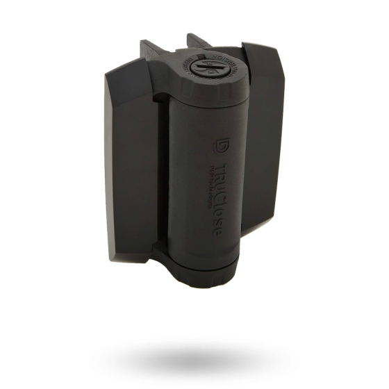 D&D TECH TRUCLOSE TCHD1A HVY DUTY HINGE - 2 ALIGN LEG BLK TRIM