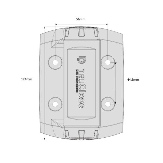 DD TECH TRUCLOSE TCHD1A HVY DUTY HINGE - WHT TRIM WHITE