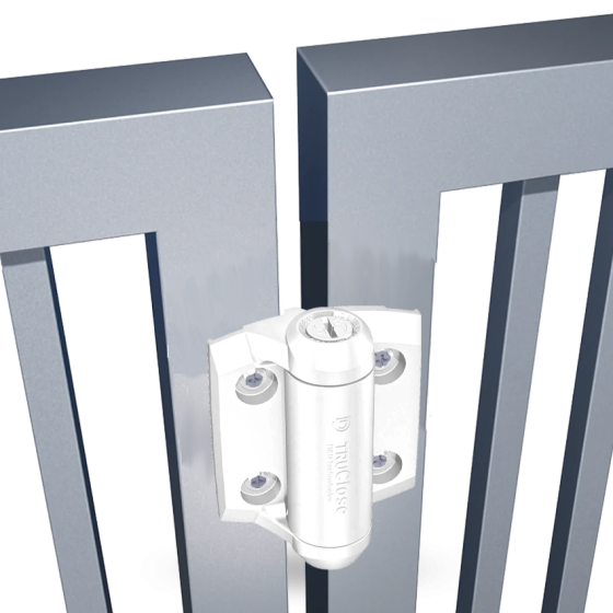 DD TECH TRUCLOSE TCHD1A HVY DUTY HINGE - WHT TRIM WHITE