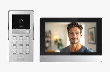 ENTREX 2-Wired Mechanical Keypad Video Intercom (Silver) with App Control