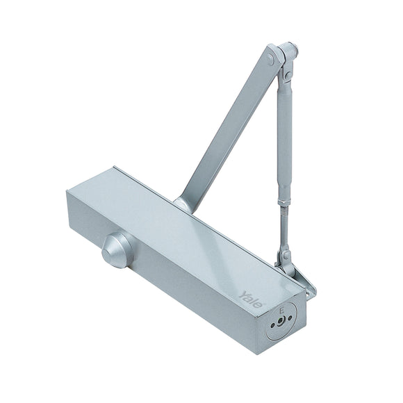 Yale SIZE 2-6 POWER ADJUSTABLE DOOR CLOSER WITH BC, DA & PA BRACKET SILVER