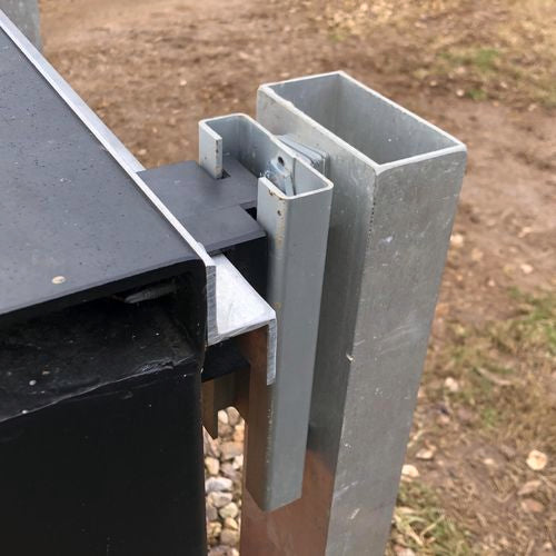 BLACK Sliding Gate Guide Block and Channel