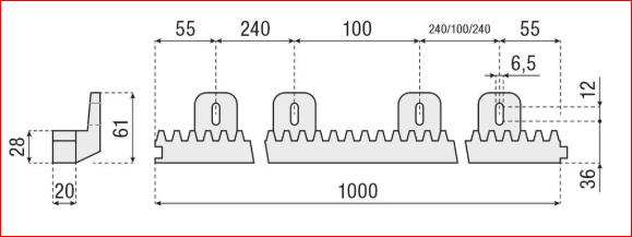 BENINCA BULL624SE Sliding Gate Motor (KIT) - 600KGs 24V DC