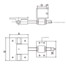 Adjustable Heavy Duty Bolt On Estate Gate Hinge-3