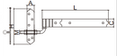 Heavy Duty Cranked Strap Hinge-2