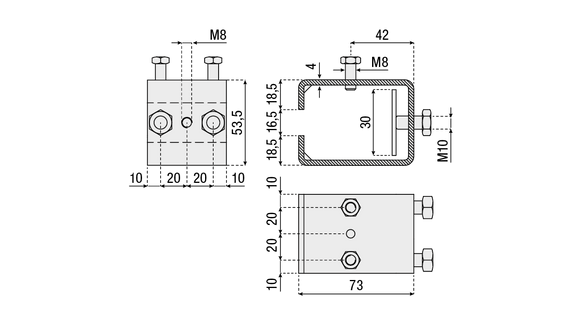 Italian Hanging Door Track Joiner