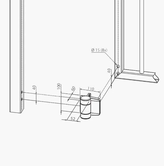 Locinox Dino Double Bearing 180 deg Hinge