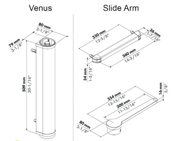 Locinox Venus Pedestrian Gate Operator, 100kg