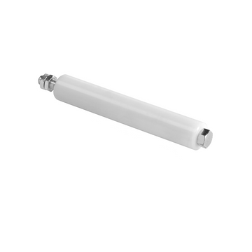 Sliding Gate White Guiding Nylon Roller 500mm x 40mm dia. With M18 Rod