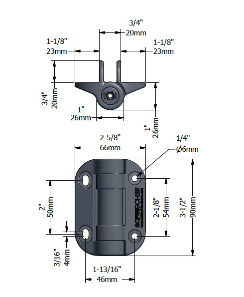 SafeTech Heavy Duty Self-Closing Adjustable Tension Hinges