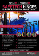 **CLEARANCE SALE** SafeTech Heavy Duty Self-Closing Adjustable Tension Hinges (Large)-8