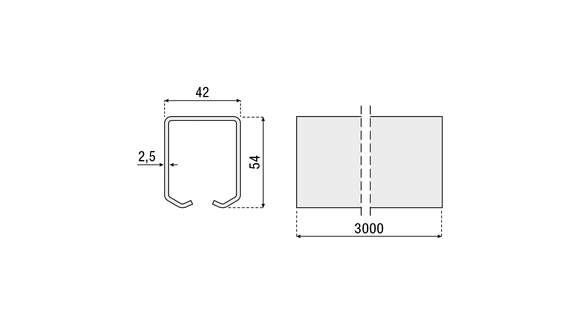 Italian Stainless Steel Hanging Door Track