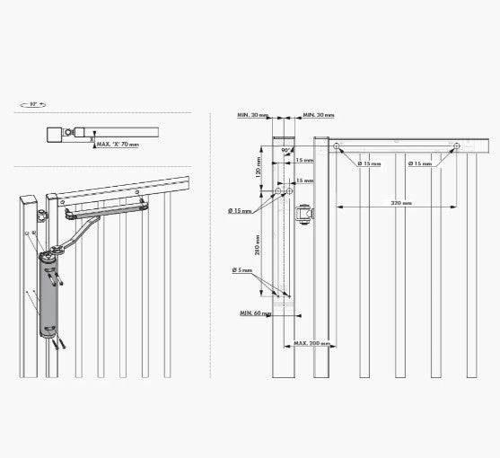 Locinox Verticlose 150kg Gate Closer