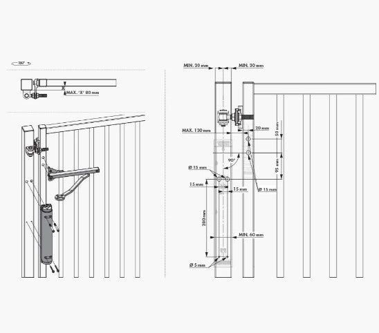 Locinox Verticlose 150kg Gate Closer