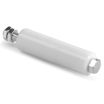 *CLEARANCE PRICE* Sliding Gate White Guiding Nylon Roller 150mm x 40mm dia With M18 Rod