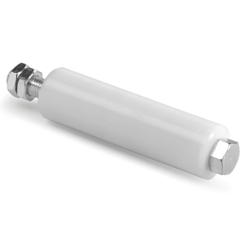 *CLEARANCE PRICE* Sliding Gate White Guiding Nylon Roller 250mm x 40mm dia With M18 Rod