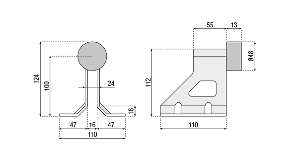 Sliding Gate Stopper with a shaped fixing plate