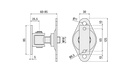 Adjustable Hinge with Bracket and Fix Plate M18-2