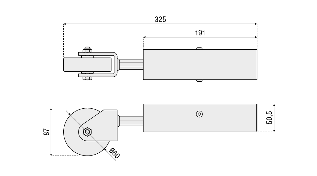 Jockey/Shock-absorbing wheel for swing gates