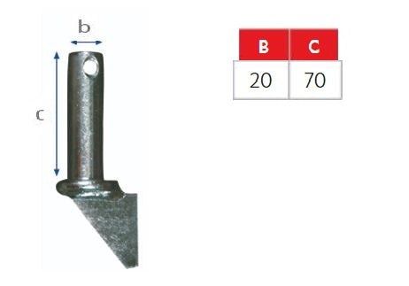 Weld on Gate Gudgeon 20mm