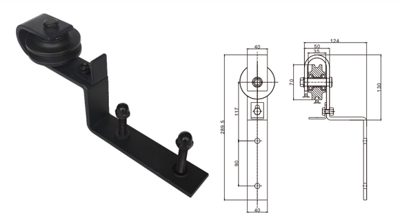 Overlapping Door Roller Kit