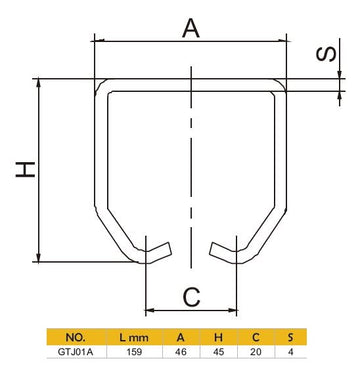 Hanging Door Track Joiner Bracket (Small)