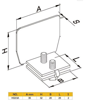 Hanging Door Track End Cap (Small)