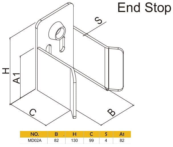 Galvanized Steel Gate Catcher for the Closing End