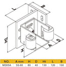 Adjustable sliding gate closing end catcher with guiding rollers for side Mounting-3