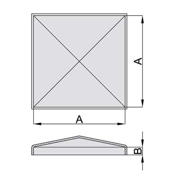 Square Galvanized Post Cap 150mm x 150mm