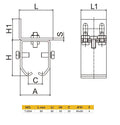 Hanging Door Rail Wall Fixing Bracket (Small)