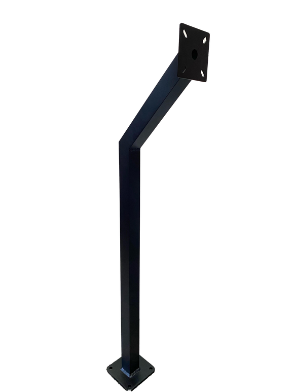 Single Black Gooseneck Aluminium Pedestal / Post
