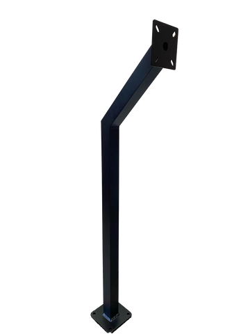 Single Black Gooseneck Aluminium Pedestal / Post