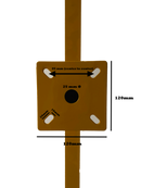 Yellow Aluminium Dual Gooseneck Pedestal-2