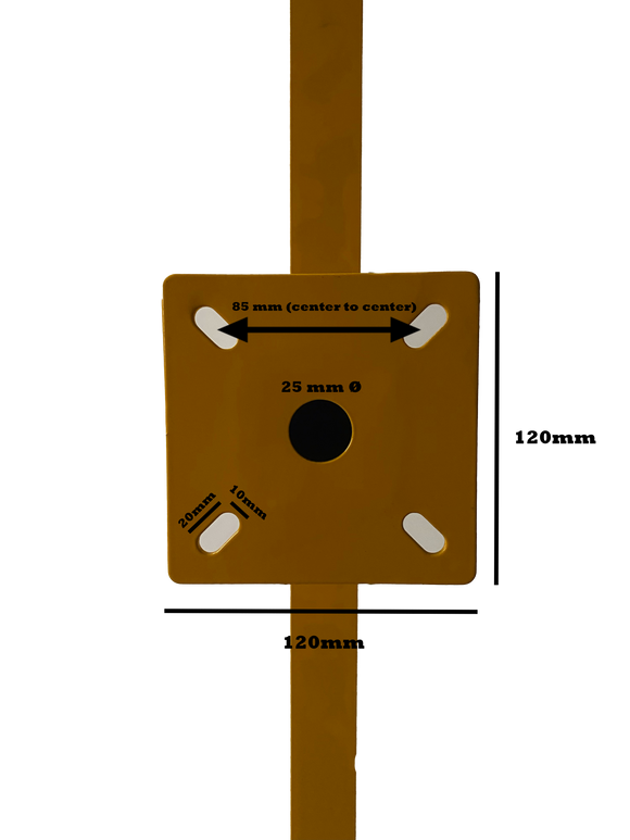 Yellow Aluminium Dual Gooseneck Pedestal