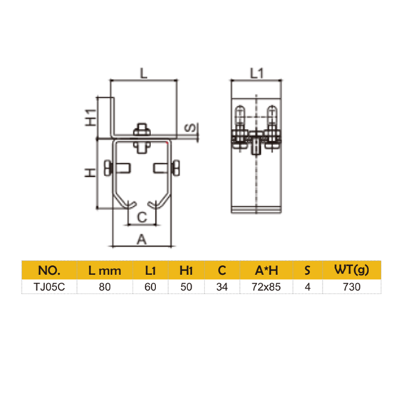 Hanging Door Rail Wall Fixing Bracket (Large)